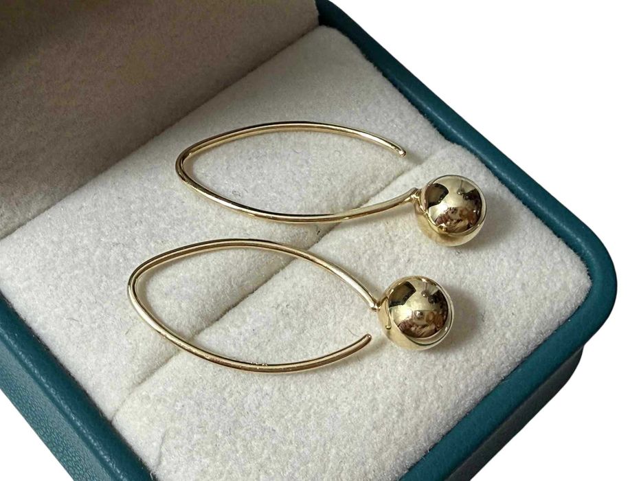 Wyjątkowe złote kolczyki 3CM/585P./1,19G.