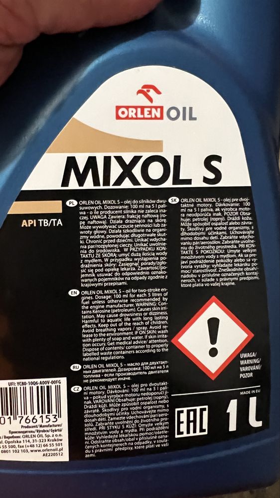 Olej MIXOL S jeden litr