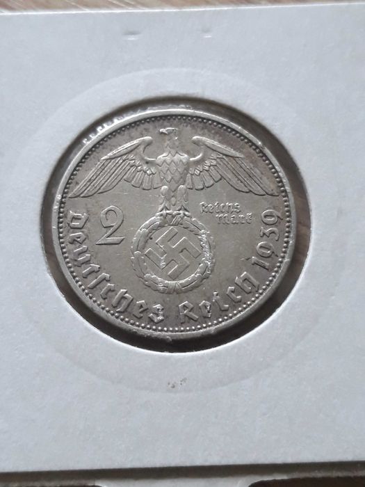 2 Marki Paul von Hindenburg 1939 r. men. A- nr 2-około mennicza- J.