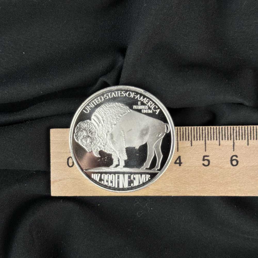 Срібна монета інвестиційна 1 долар dollar buffalo