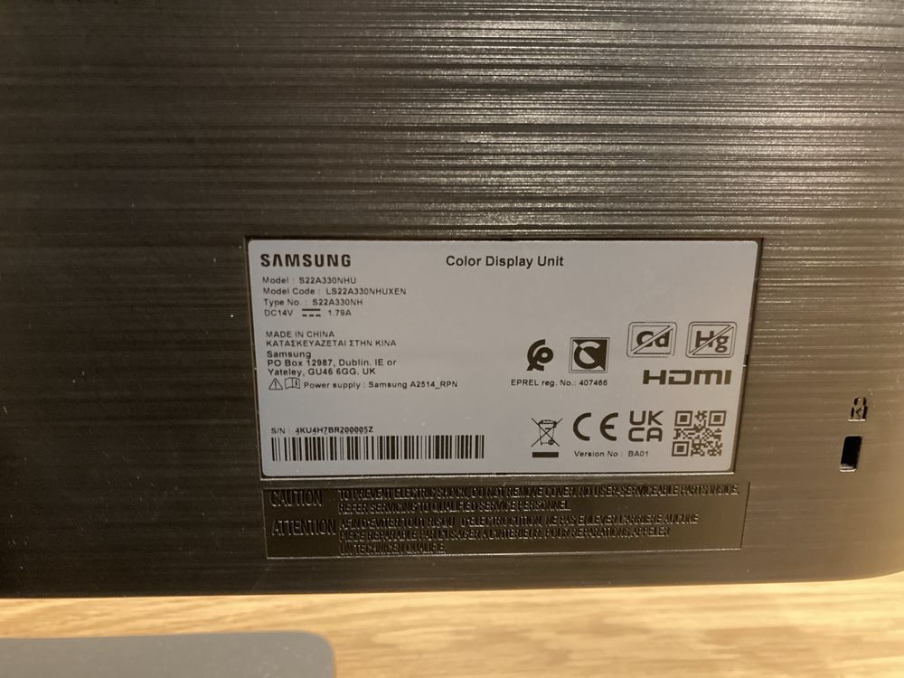 Monitor Samsung s22a330nhu