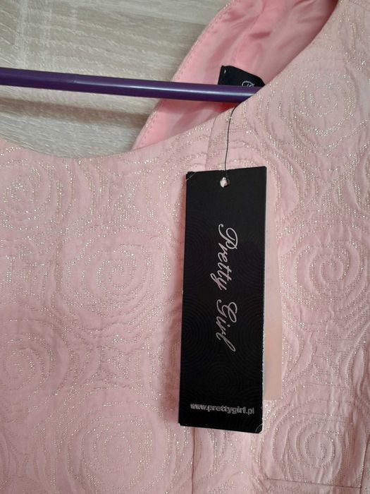 Nowa sukienka w kolorze pudrowego różu r. 34 (XS)