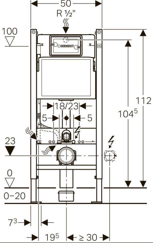 Інсталяція для унітаза Geberit Duofix 458.126.00.1