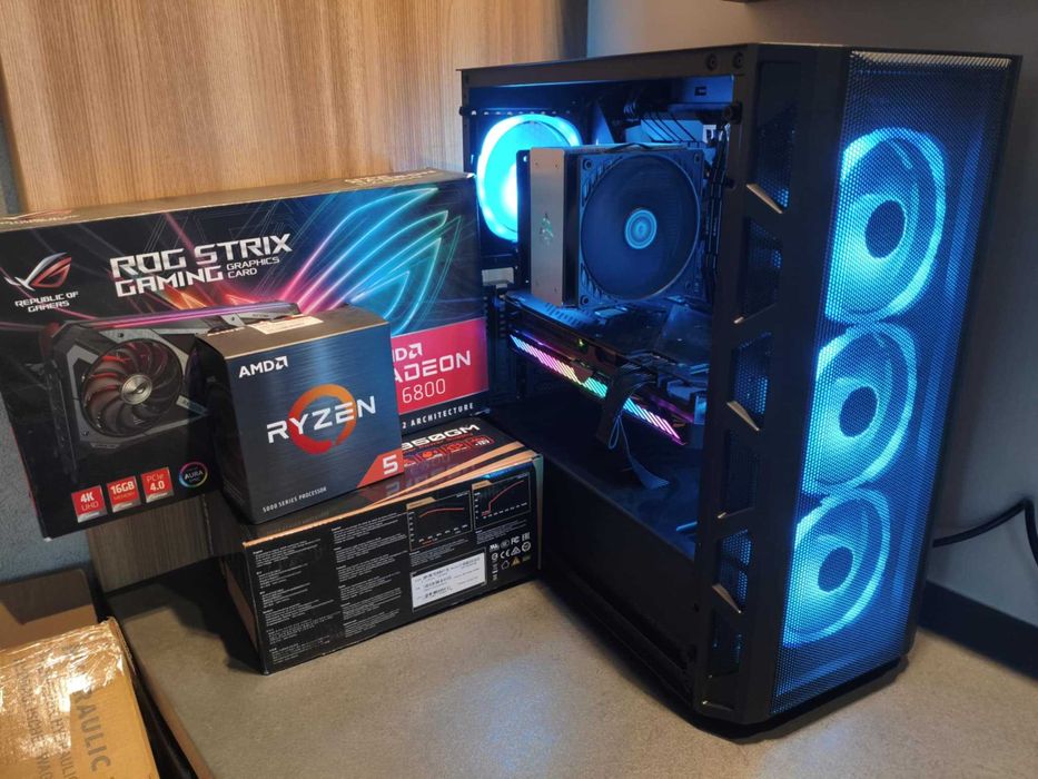 Komputer do gier 5 5600X/RX 6800 16GB/32GB RAM/1TB M.2