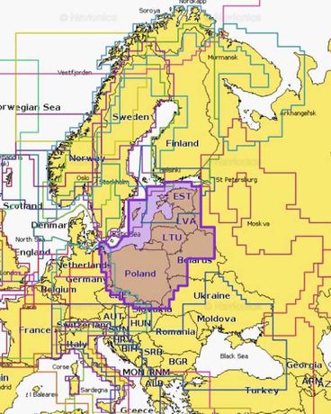 Używana Mapa Polski / Bałtyk południowy Navionics+ NAEU081R