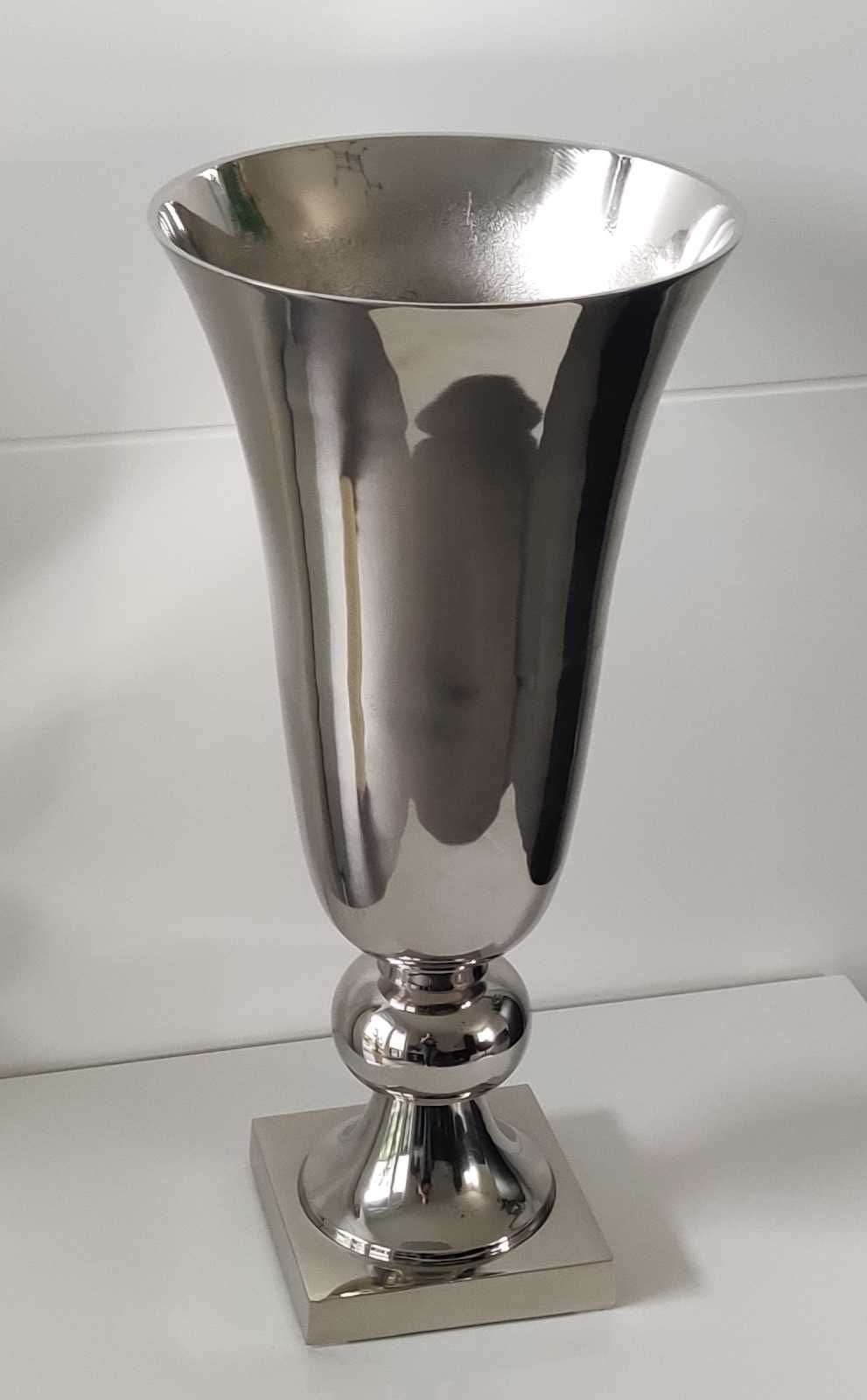 WAZON klasyczny srebrny z niklu wys. 52 cm