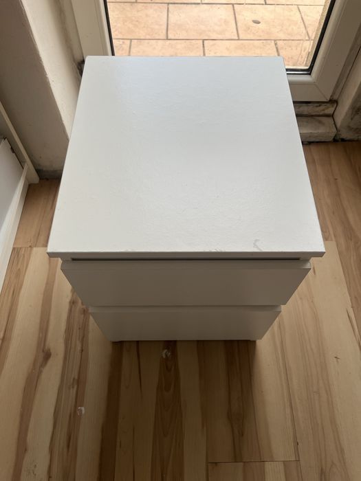IKEA Biała szafka z 2 szufladami