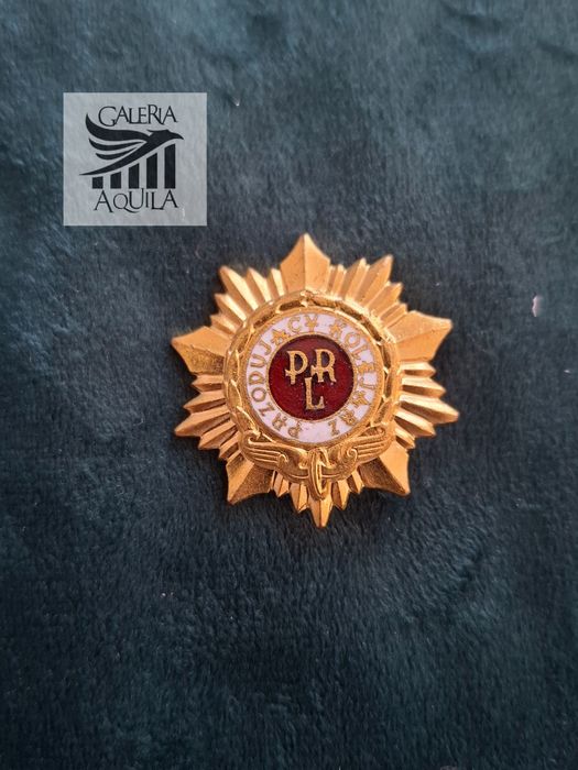 Odznaka Wzorowy Kolejarz PRL na agrafkę