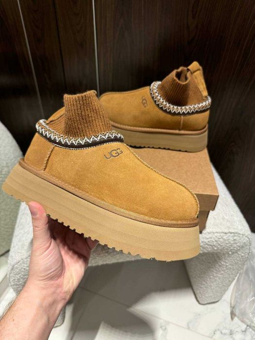 Угги Ugg Tasman Platform Sock Chestnut / Уггі Тасман Сок на платформі