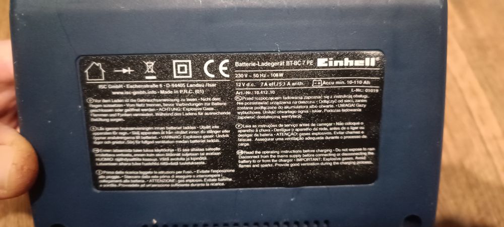 Prostownik Einhell BT-BC 7 PE   12V 7 A