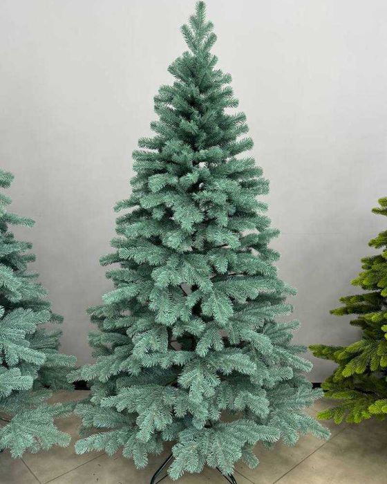 Лита ялинка Ель литая Ковалівська зелена блакитна з підставкою Елка