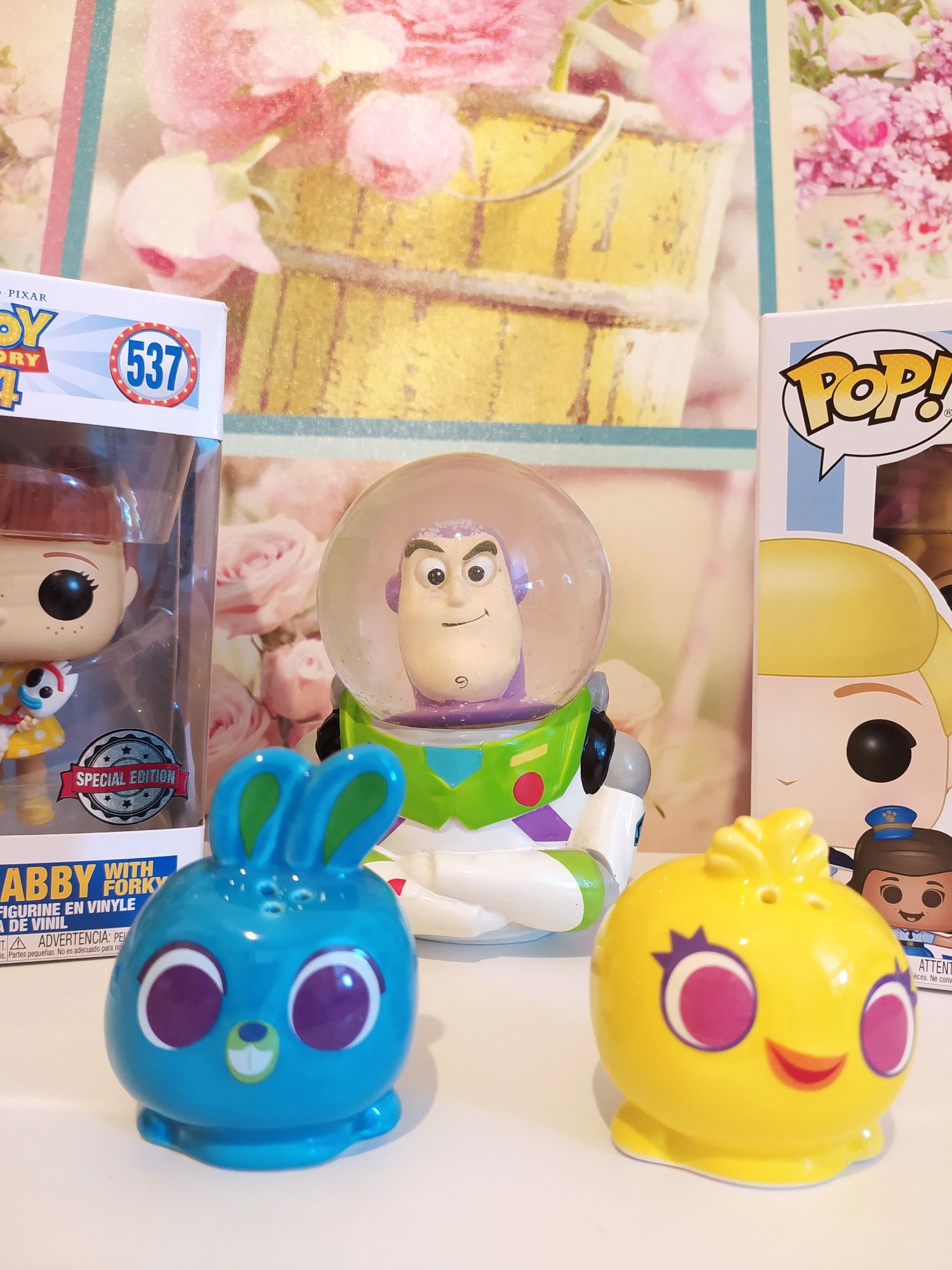 Pack Funko Pop Bo Peep + saleiro + globo de neve Buzz Toy Story