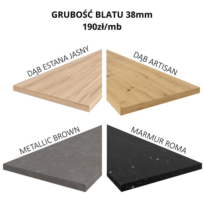 Meble kuchenne zestaw 310x250cm szafki kuchenne , Projekt Gratis