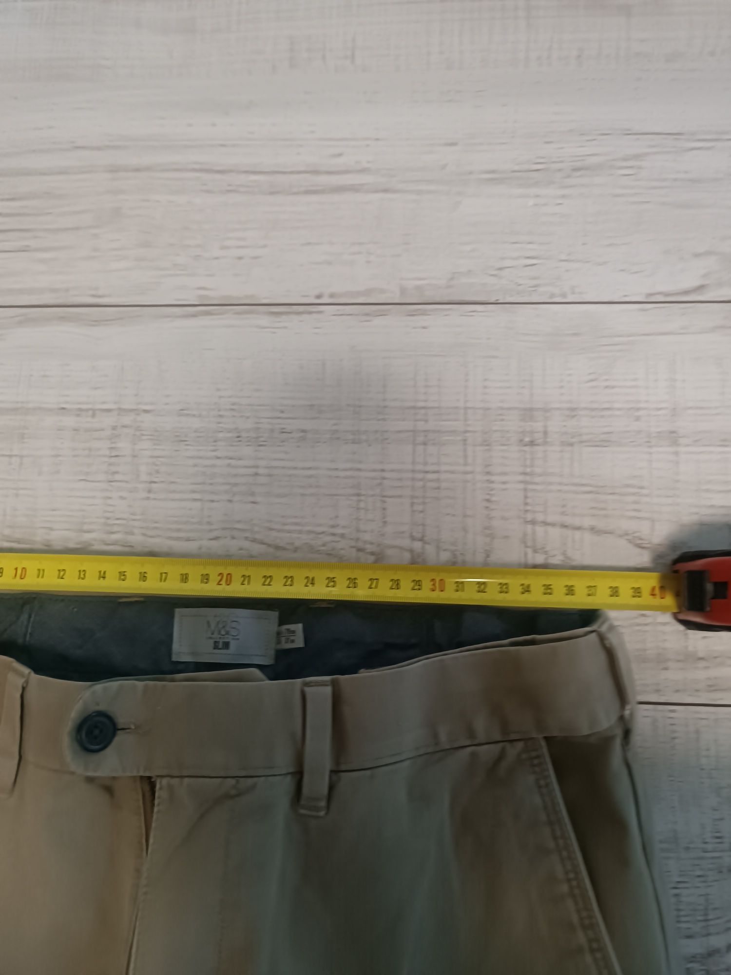 Джинси бежеві m&s slim +подарунок