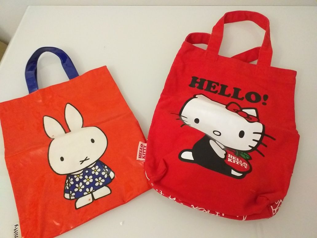 Mochila /saco Hello kitty e miffty saco