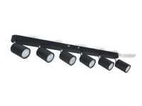 6   x gu 10    led kinkiet lampka czarna