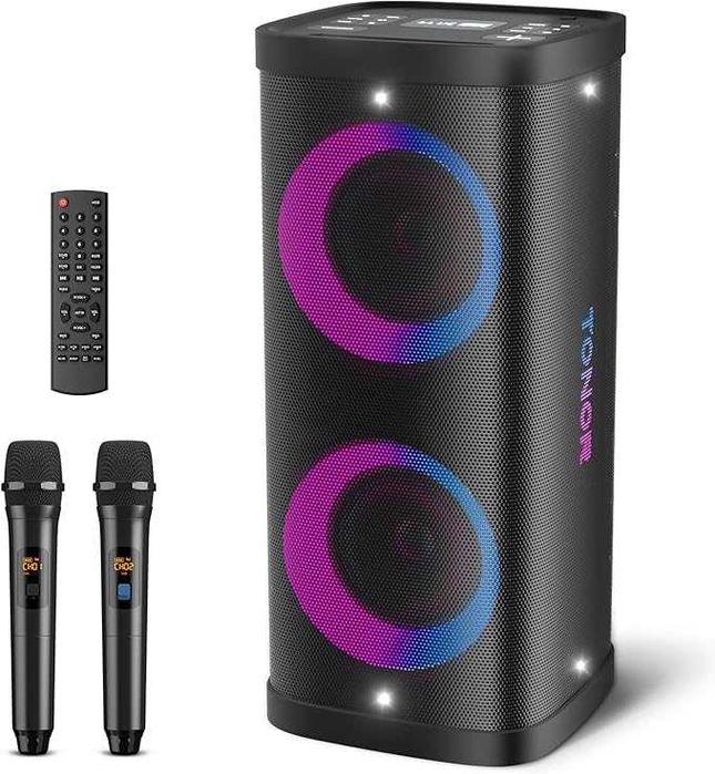 TONOR K61 Maszyna do karaoke Bluetooth dla dorosłych z 2 mikrofonami