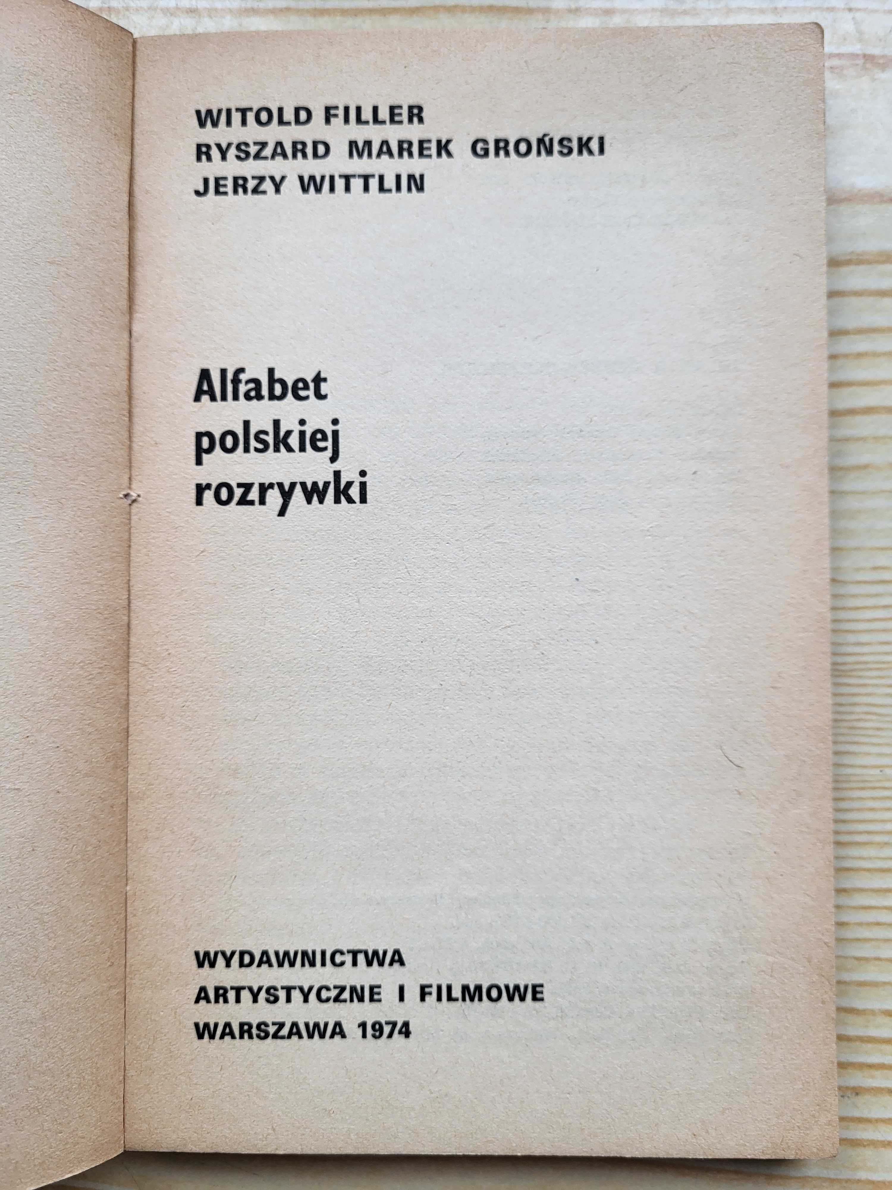 W. Filler, R.M. Groński, J. Wittlin "Alfabet polskiej rozrywki" TANIO!