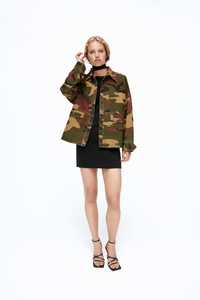 Zara стильная женская куртка в милитари стиле (M) С бирками