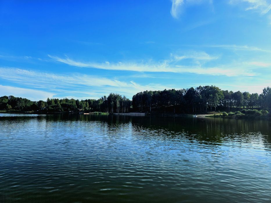 Działka z linią brzegową oraz częścią jeziora