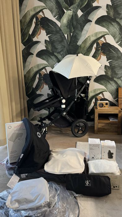 Wózek Bugaboo Cameleon 3 black 2w1+new czarna budka+full akcesoria