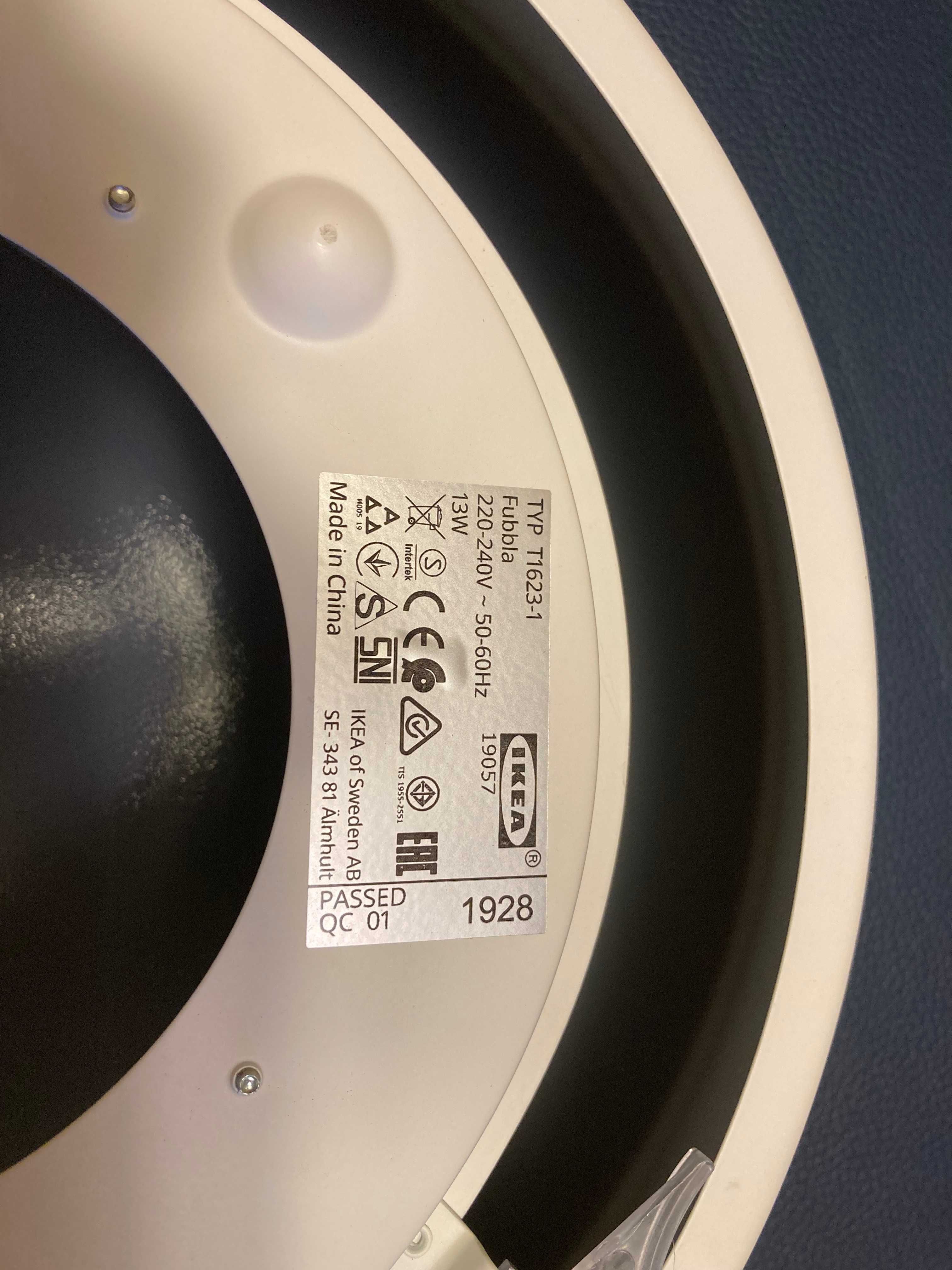 Dois Candeeiros branco FUBBLA IKEA, como novos