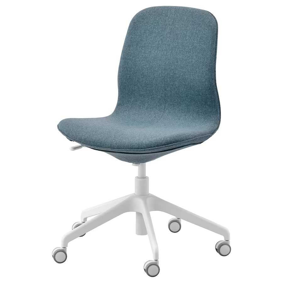Ikea Krzesło biurowe obrotowe LÅNGFJÄLL NOWE  Gunnared niebieski/biały