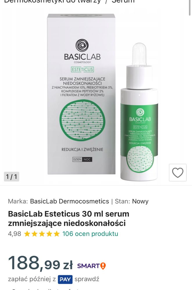 3x serum basiclab ceramidowe vit c niedoskonalosci + emulsja myjaca