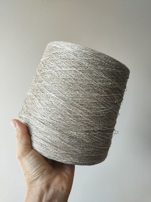 Włóczka wiskoza len Lurex