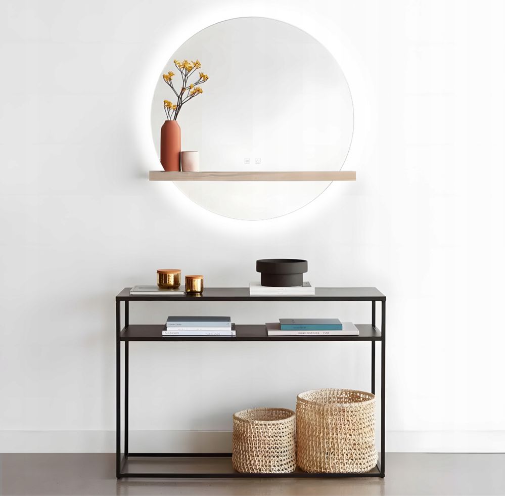 Nowe lustro LED dotyk 60cm z półką