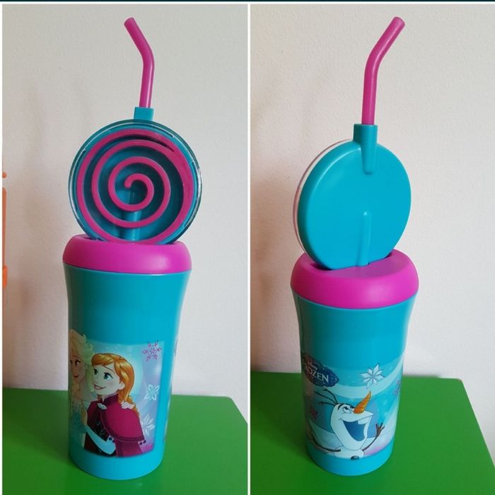 Bidon butelka z rurką kubek niekapek zestaw 4 szt.