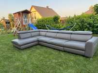 Narożnik, sofa, komplet wypoczynkowy, skóra