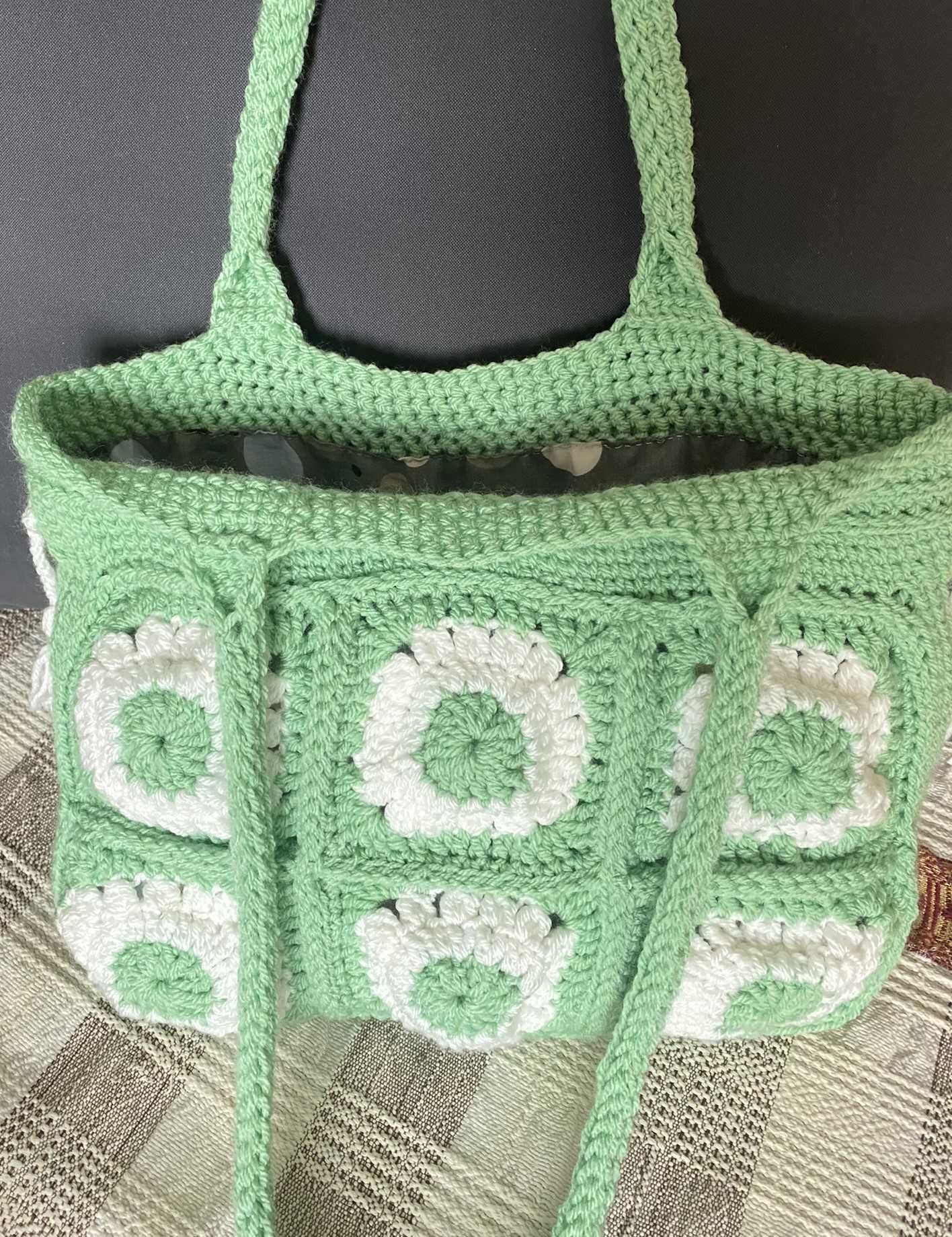 Torba średnia handmade "Przebiśniegi"