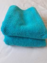 Nowy zestaw 2 ręczników turkusowy niebieski 90 x 48cm 100% bawełna