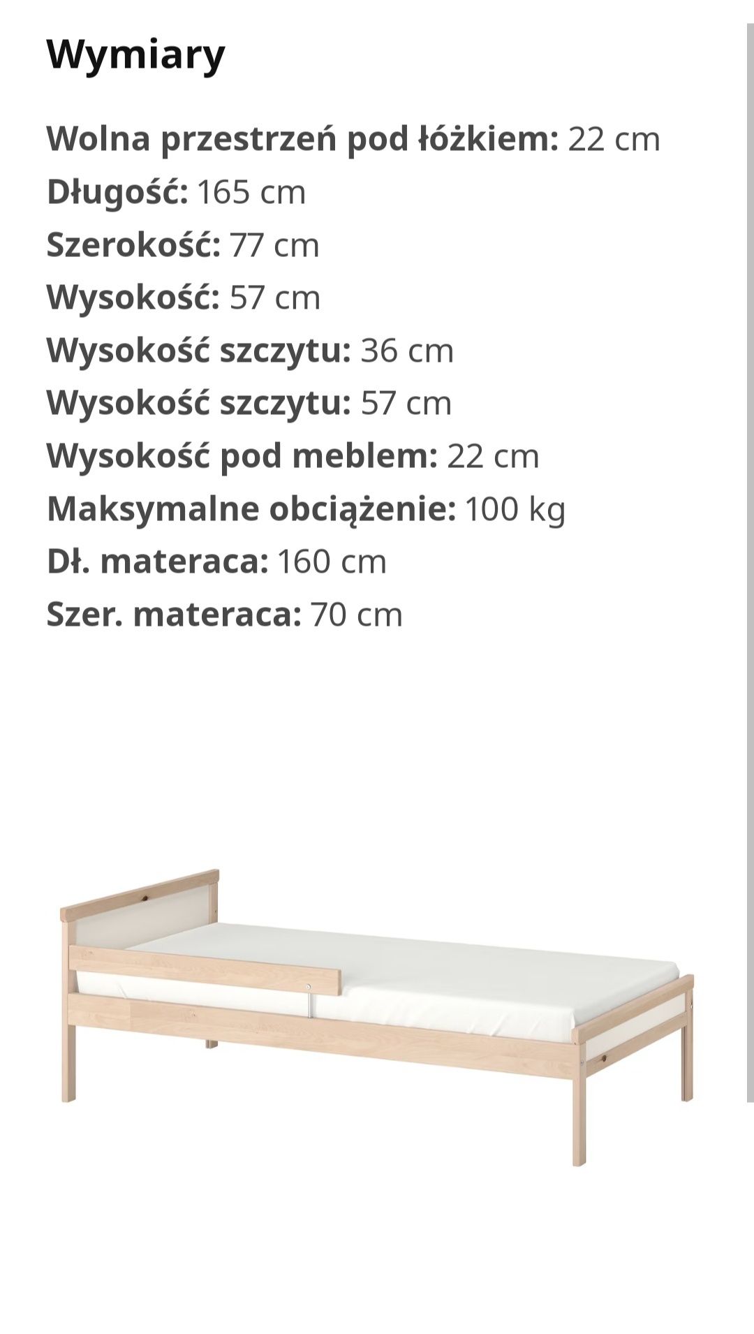 Łóżko dziecięce SNIGLAR IKEA