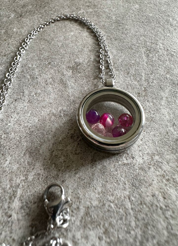 Naszyjnik regulowany handmade Sekretnik Medalion