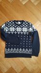Granatowo/bialy sweter r 134/40 z welna Name it