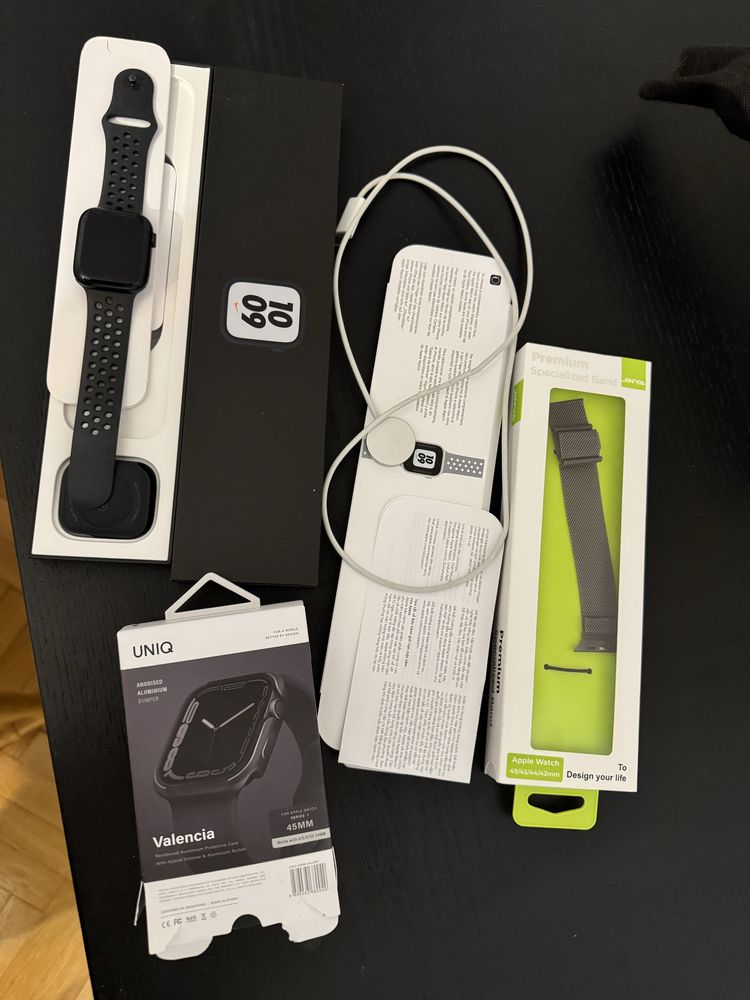 Apple watch 7 z możliwością esim i dwoma paskami