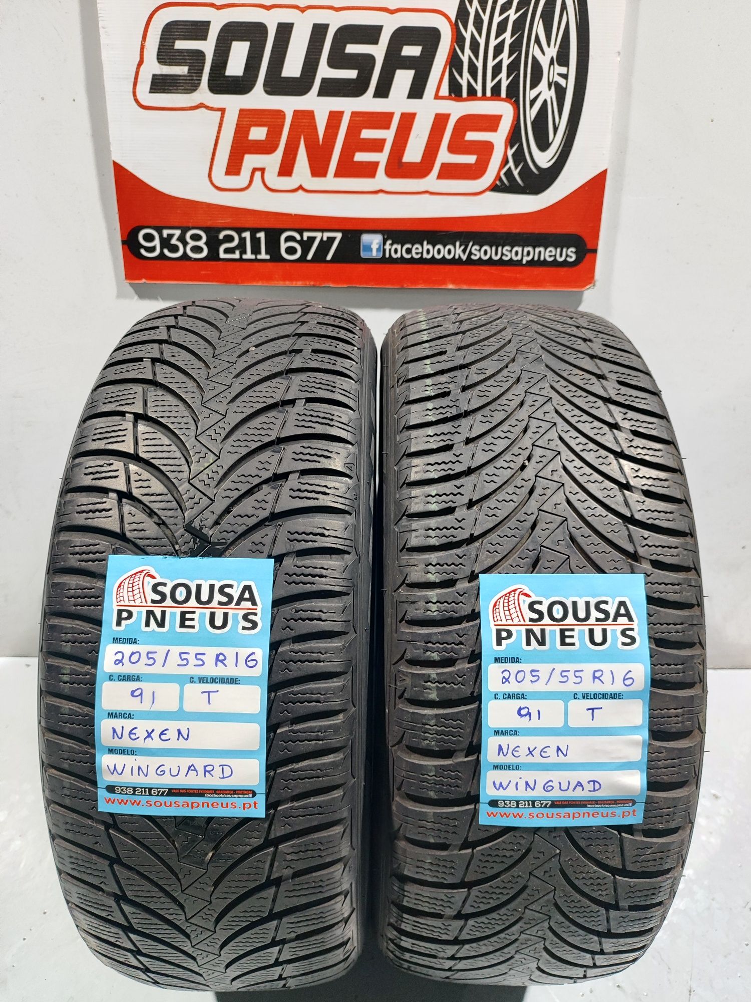 2 pneus semi novos 205-55R16 Nexen - Oferta dos Portes