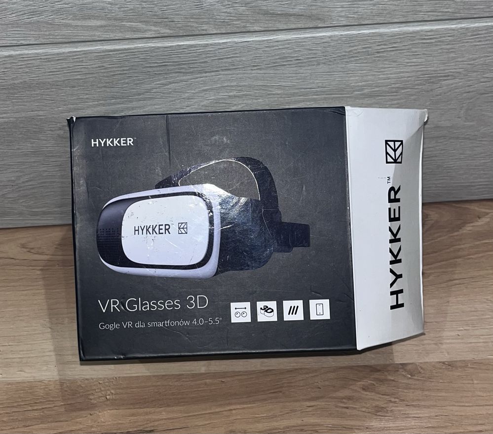 Okulary 3D HYKKER VR białe