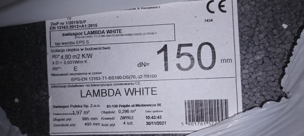 Styropian swisspor lambda mega white fasada.