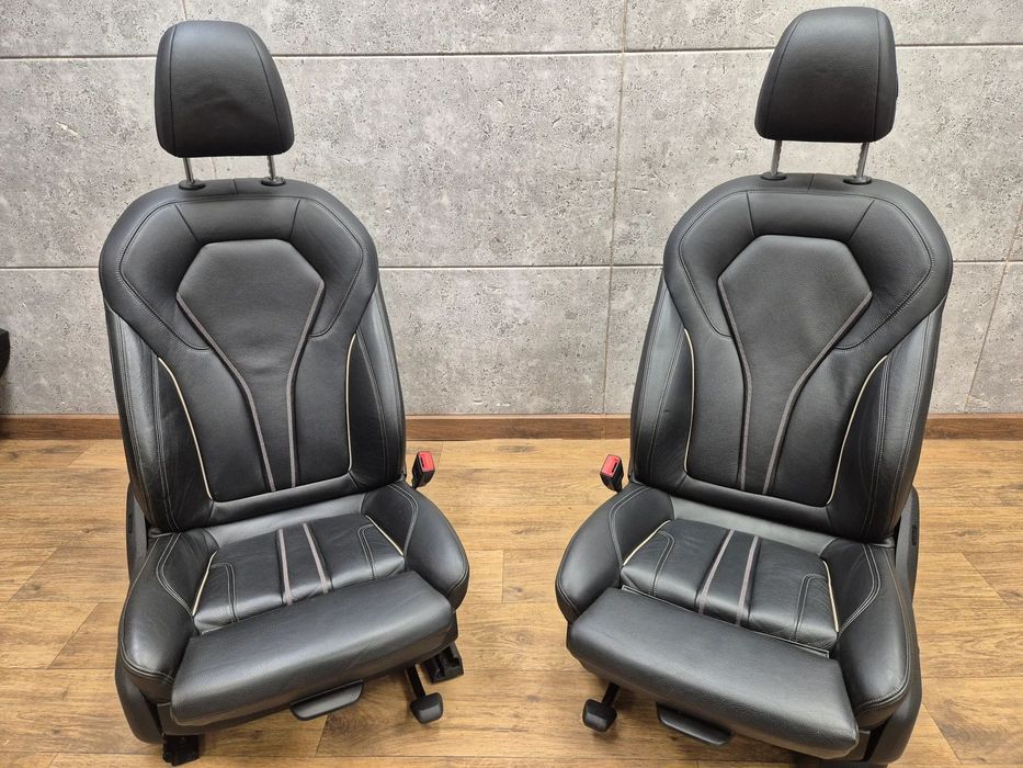 BMW 5 G30 G31 FOTELE SPORT M-PAKIET CZARNE GRZANE SKÓRA DAKOTA ŁADNE EUROPA