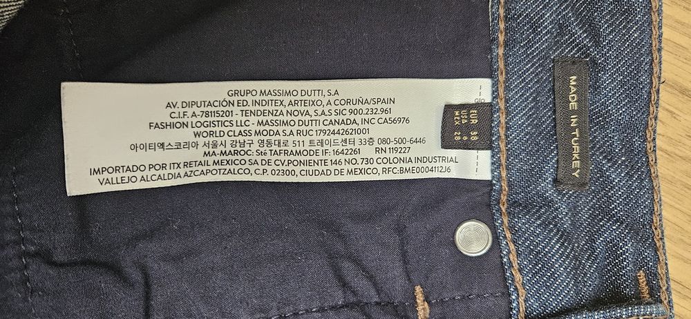 Spodnie jeansy  szerokie Massimo Dutti 36 38
