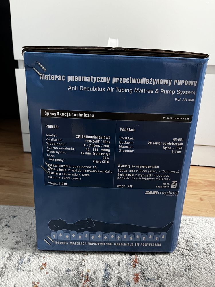 Materac przeciwodleżynowy rurowy ARmedical AR-950