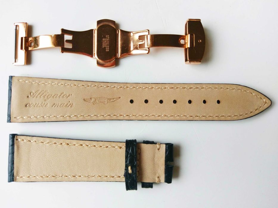 Ремешок из АЛЛИГАТОРА для BREGUET, IWC, Zenith, Tissot + ЗАСТЕЖКА