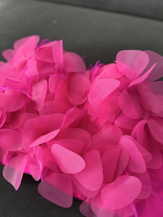 Топ рожевий квітковий