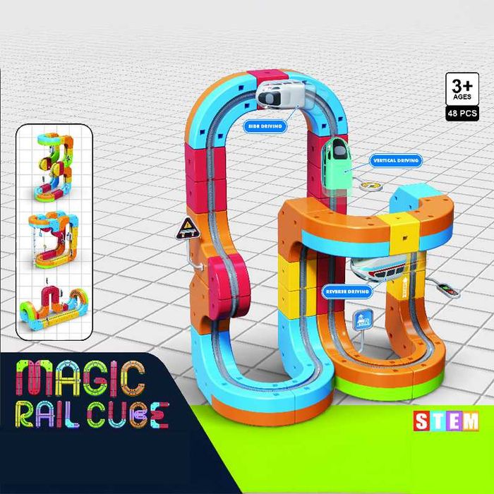 Дитячий магнітний конструктор “Magic Rail Cube”