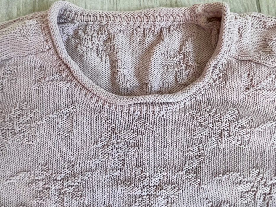 Жіночий бавовняний светр світлорожевий розмір L для вагітних