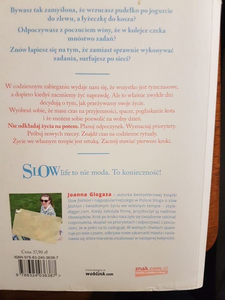 Slow life Książka Joanna Glogaza