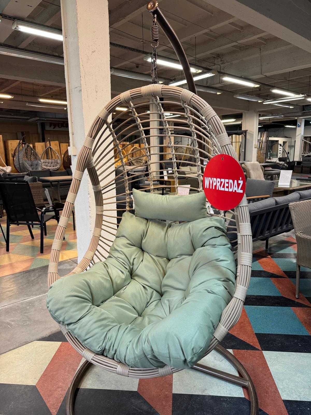 Outlet Fotel Wiszący Kokon Technorattan Ogrodowy Bujak Huśtawka -50% !